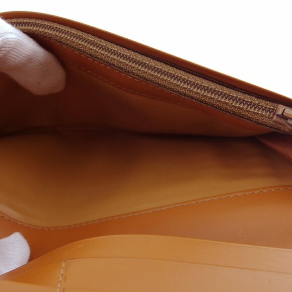 CELINE Long Wallet Macadam Beige PVC ?~ Leather Authentic Used - Picture 7 of 9